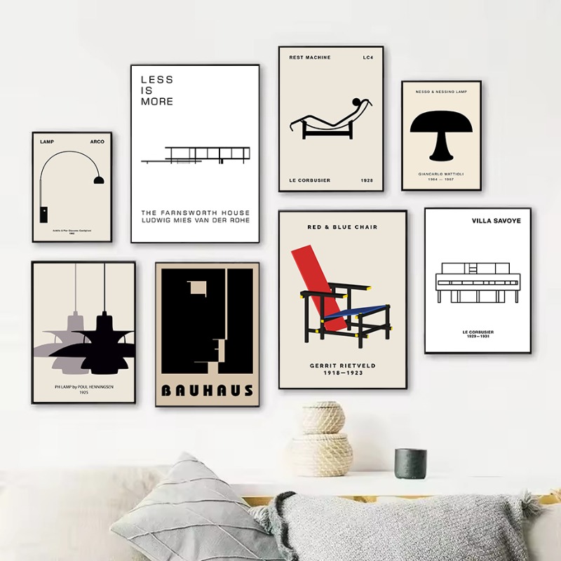 Interior Design Co - Классический Дом Фарсворта Баухаус Дизайн Абстрактная