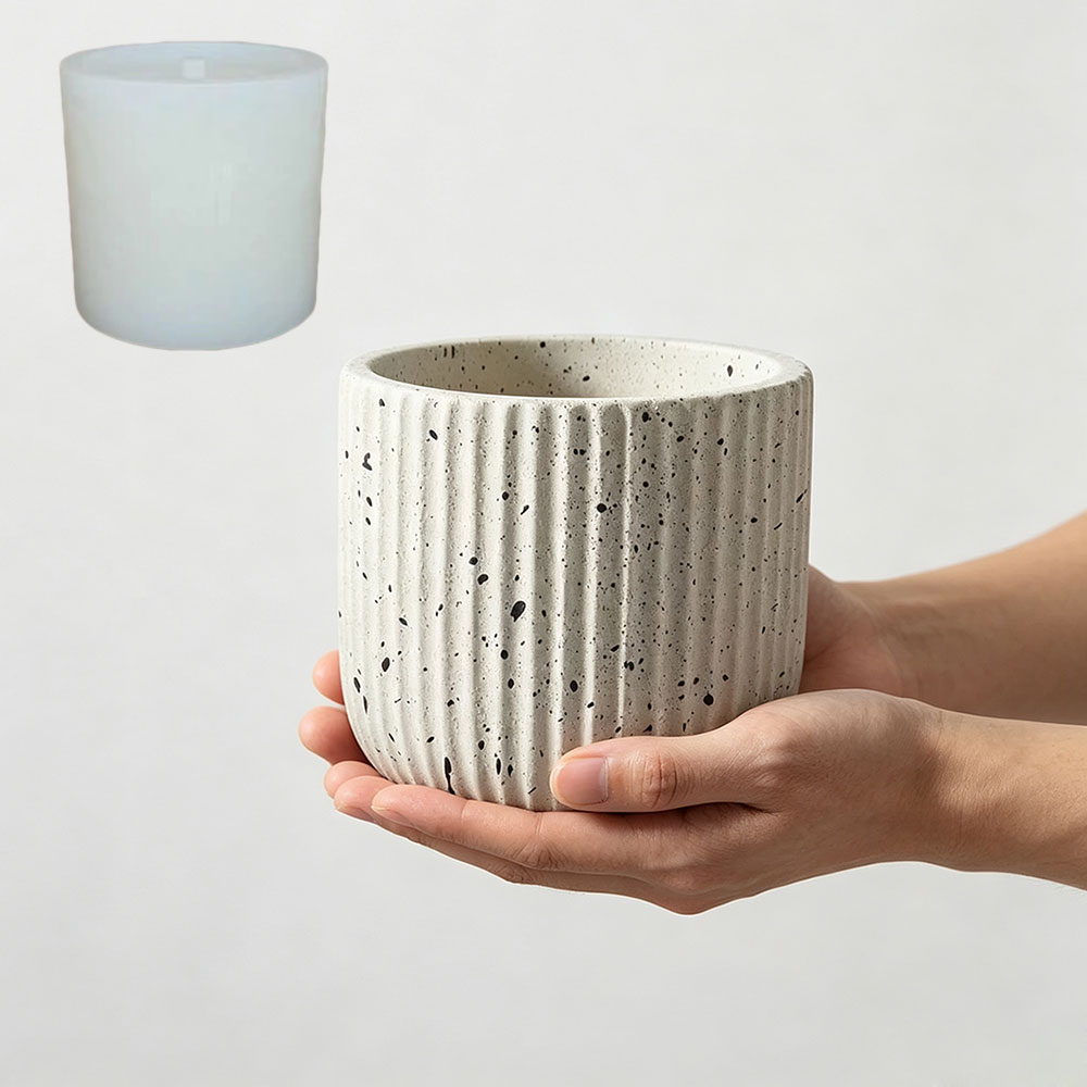Terrazzo Pot Cement - Минималистичная силиконовая форма для кашпо из