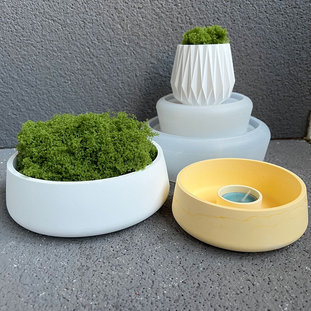 Terrazzo Pot Cement - Бетонная чаша, силиконовая форма, цветочный горшок