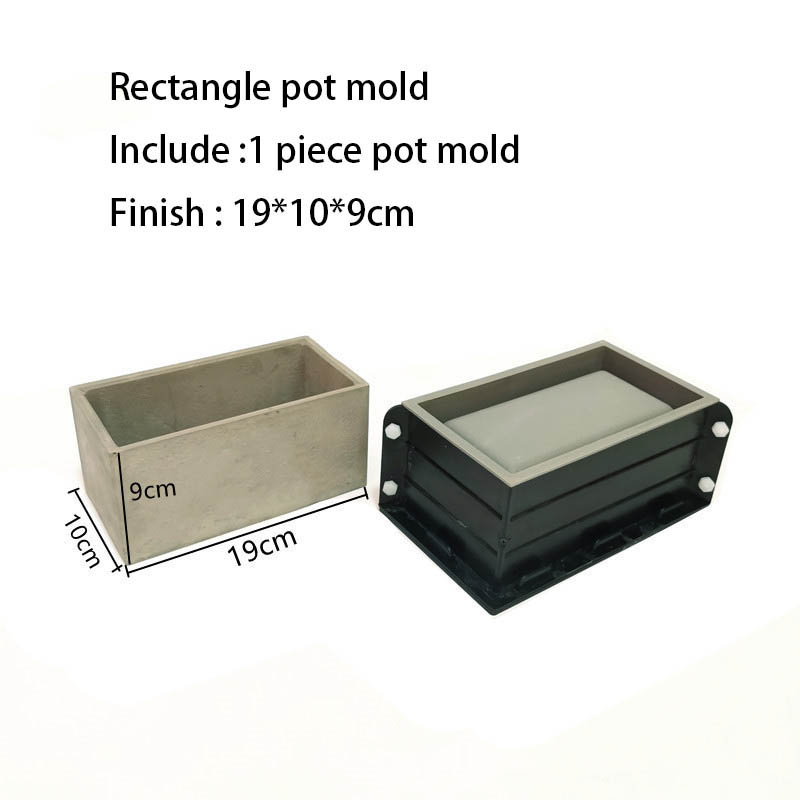 Большая прямоугольная силиконо – обзор и цена Terrazzo Pot Cement