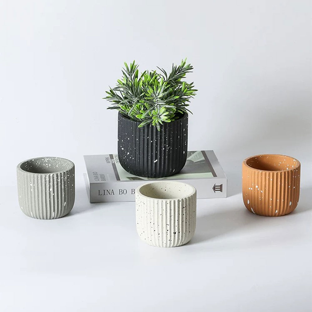 Минималистичная силиконовая фо – обзор и цена Terrazzo Pot Cement
