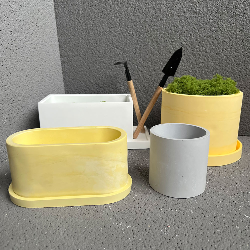 Большой цветочный горшок, сили – обзор и цена Terrazzo Pot Cement