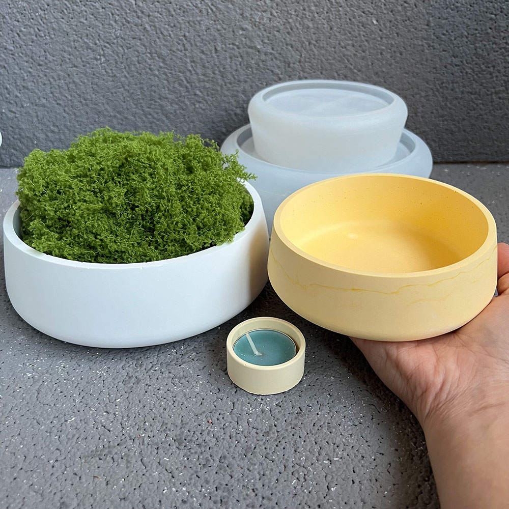Бетонная чаша, силиконовая фор – обзор и цена Terrazzo Pot Cement