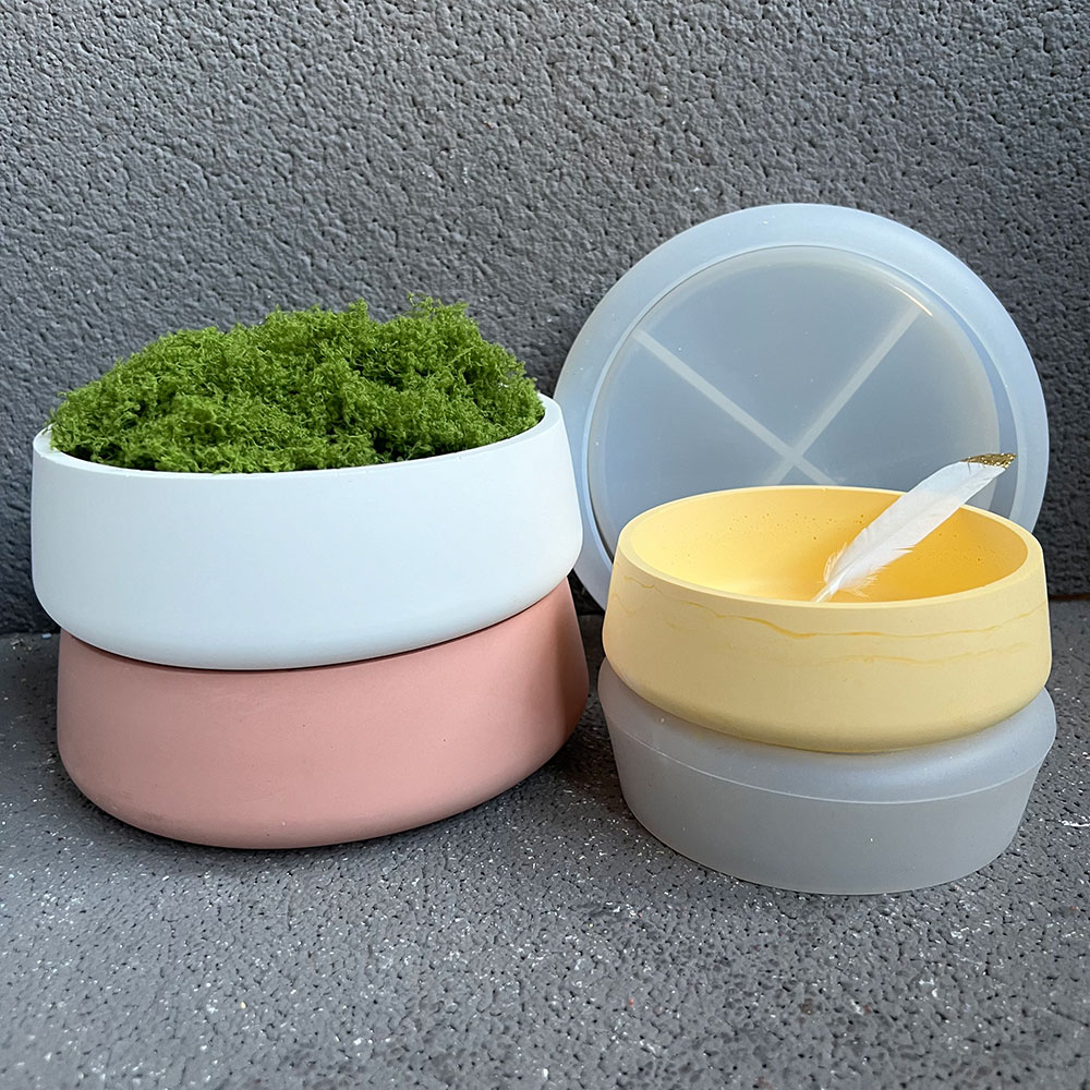 Бетонная чаша, силиконовая фор – обзор и цена Terrazzo Pot Cement