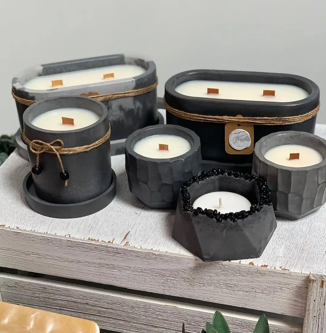 Бетонная чашка для свечей, сос – обзор и цена Terrazzo Pot Cement