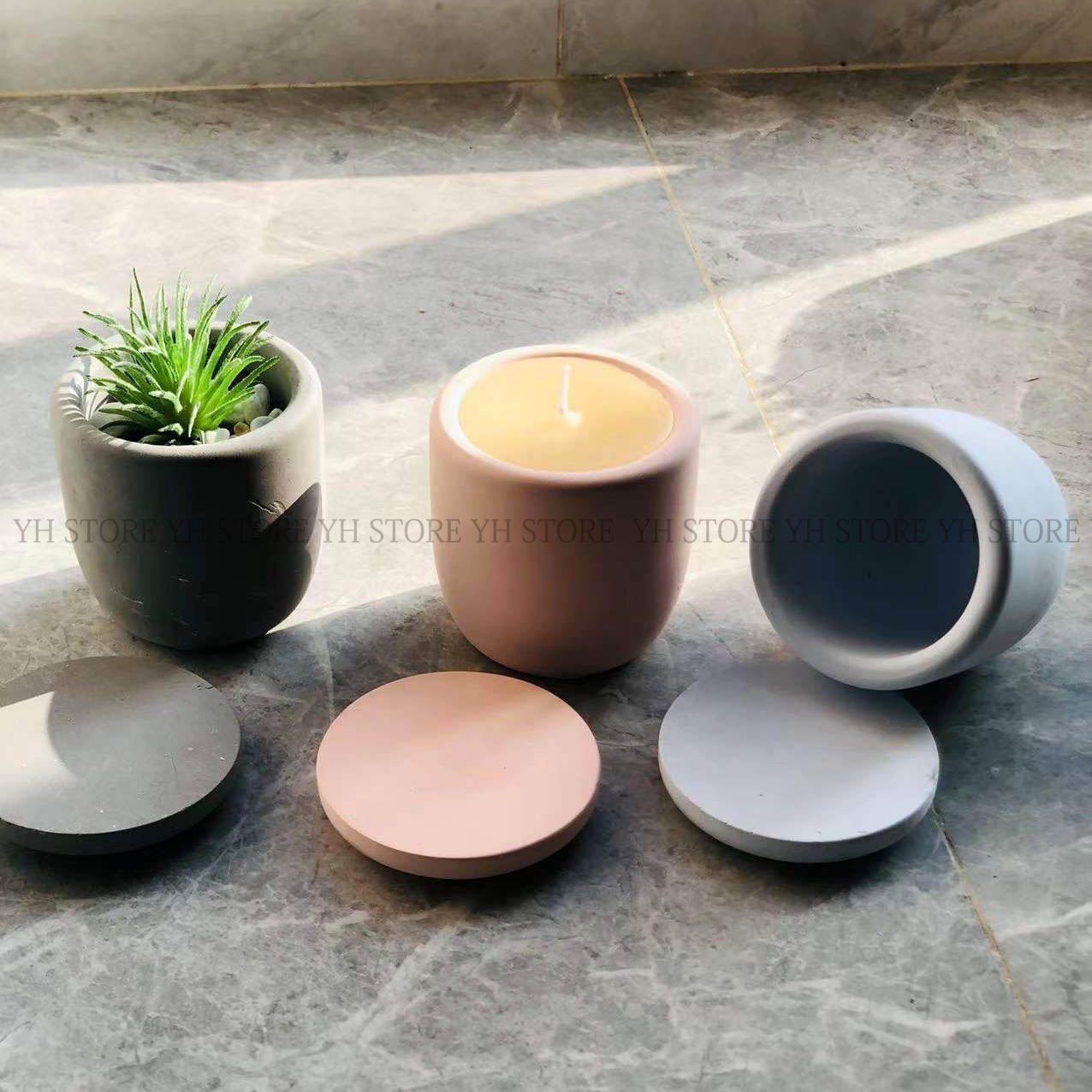 Цементная коробка, силиконовые – обзор и цена Terrazzo Pot Cement