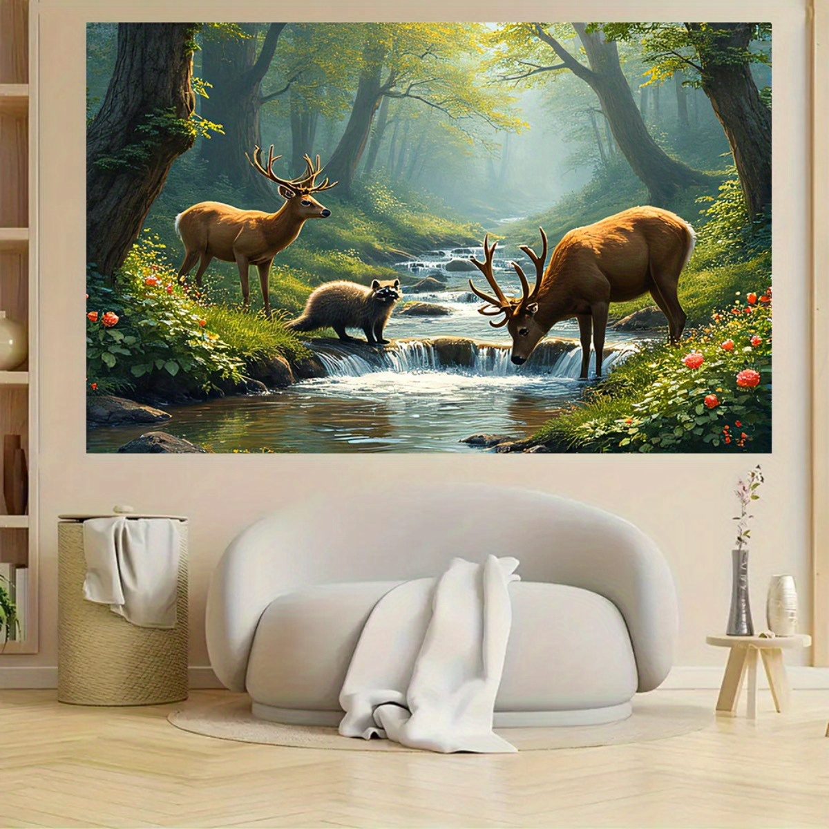 Олень лес ручей настенная росп – обзор и цена Interior Design Hd